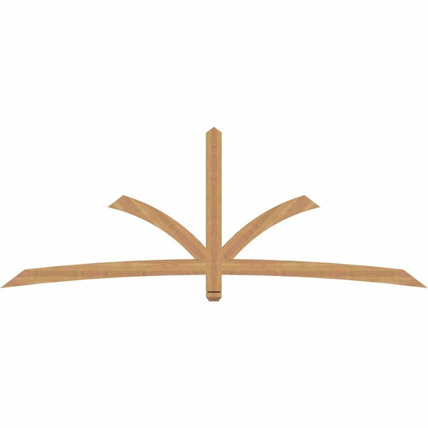 Ekena Millwork Davenport Timber Gable Bracket, Western Red Cedar, 96"W x 36"H x 1 1/2"D x 3 1/2"F, 9/12 Pitch GBW096X36X0204DAV00SWR - main